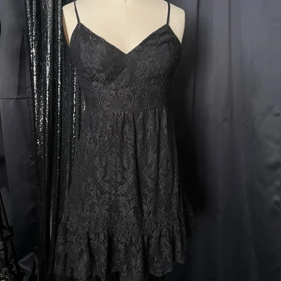 Hollister | Dresses | Black Hollister Lace Dress Size Small | Poshmark